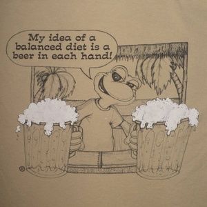 SENOR FROGS T Shirt L Cancun BEER IN EACH HAND